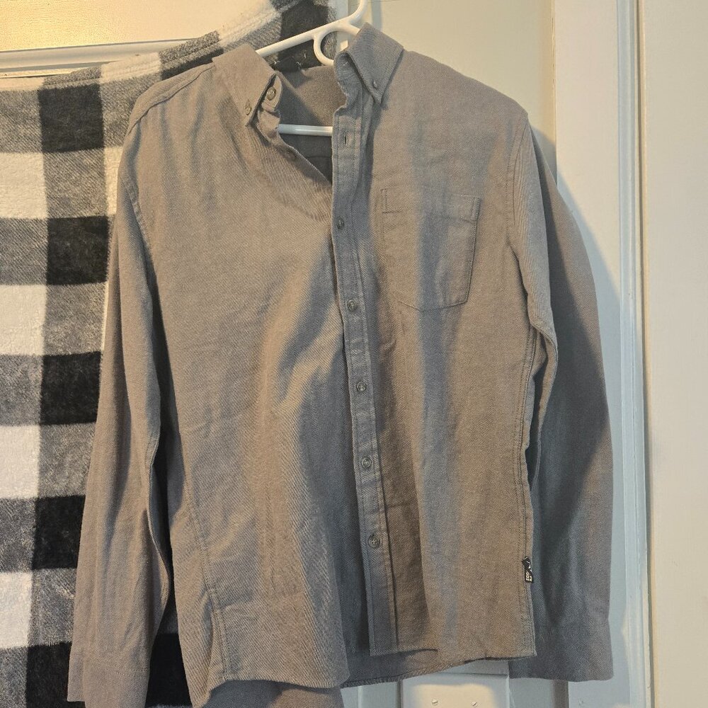 Grey button up